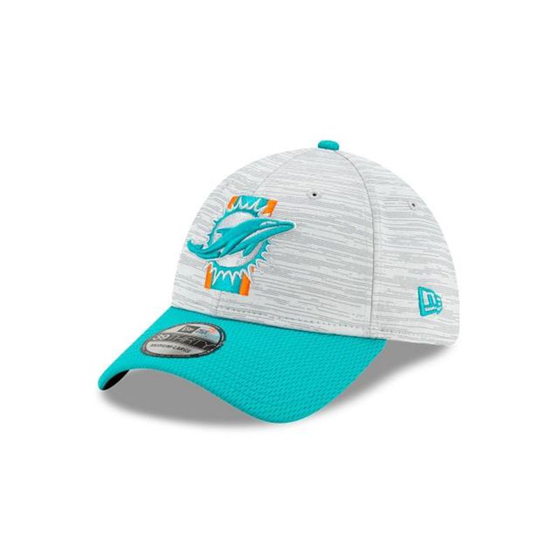 NFL Miami Dolphins Official Training 39Thirty Stretch Fit (RFH9771) - Blue New Era Caps